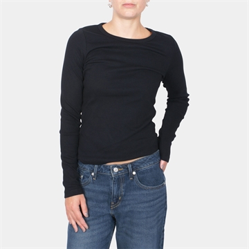 JJXX Girl Freya LS Rib Tee Black